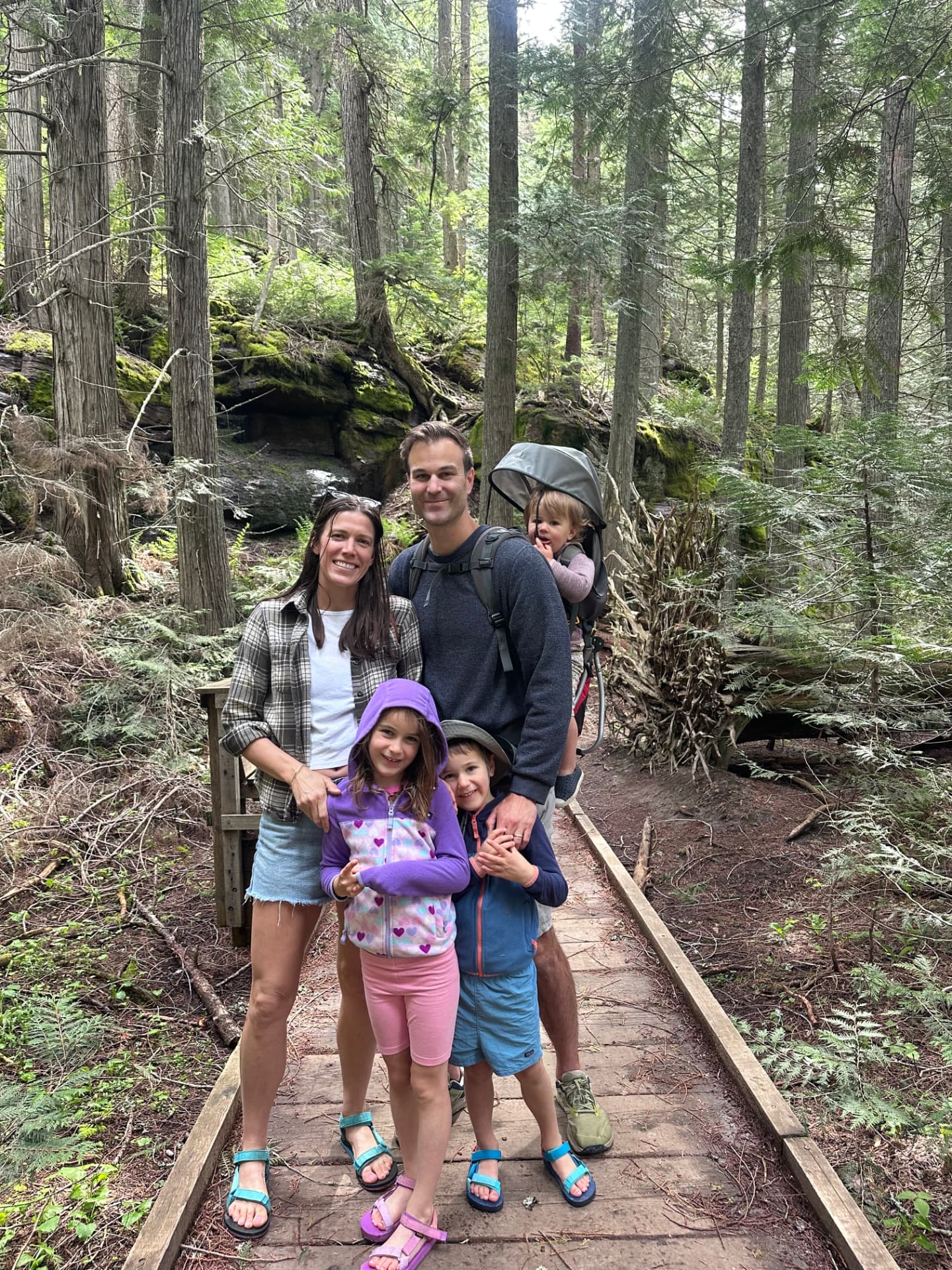 Katie Laher and her family outdoors in Montana